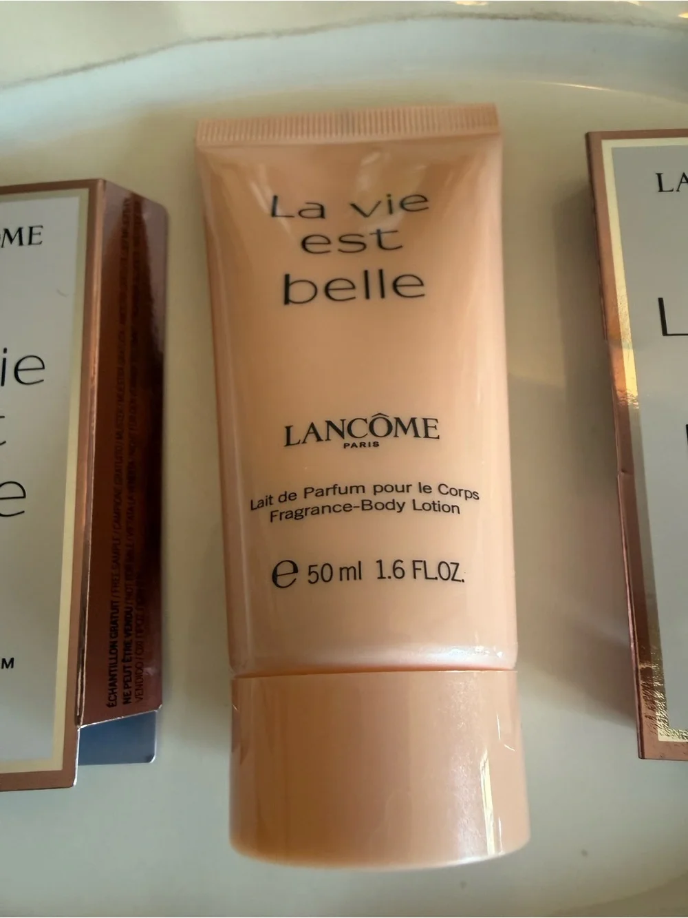 Lancôme La vie est belle body lotion and purse spray (2) NEW